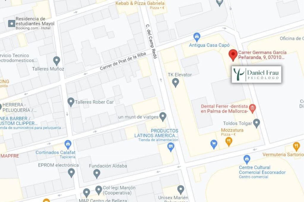 contacto psicólogo mallorca mapa